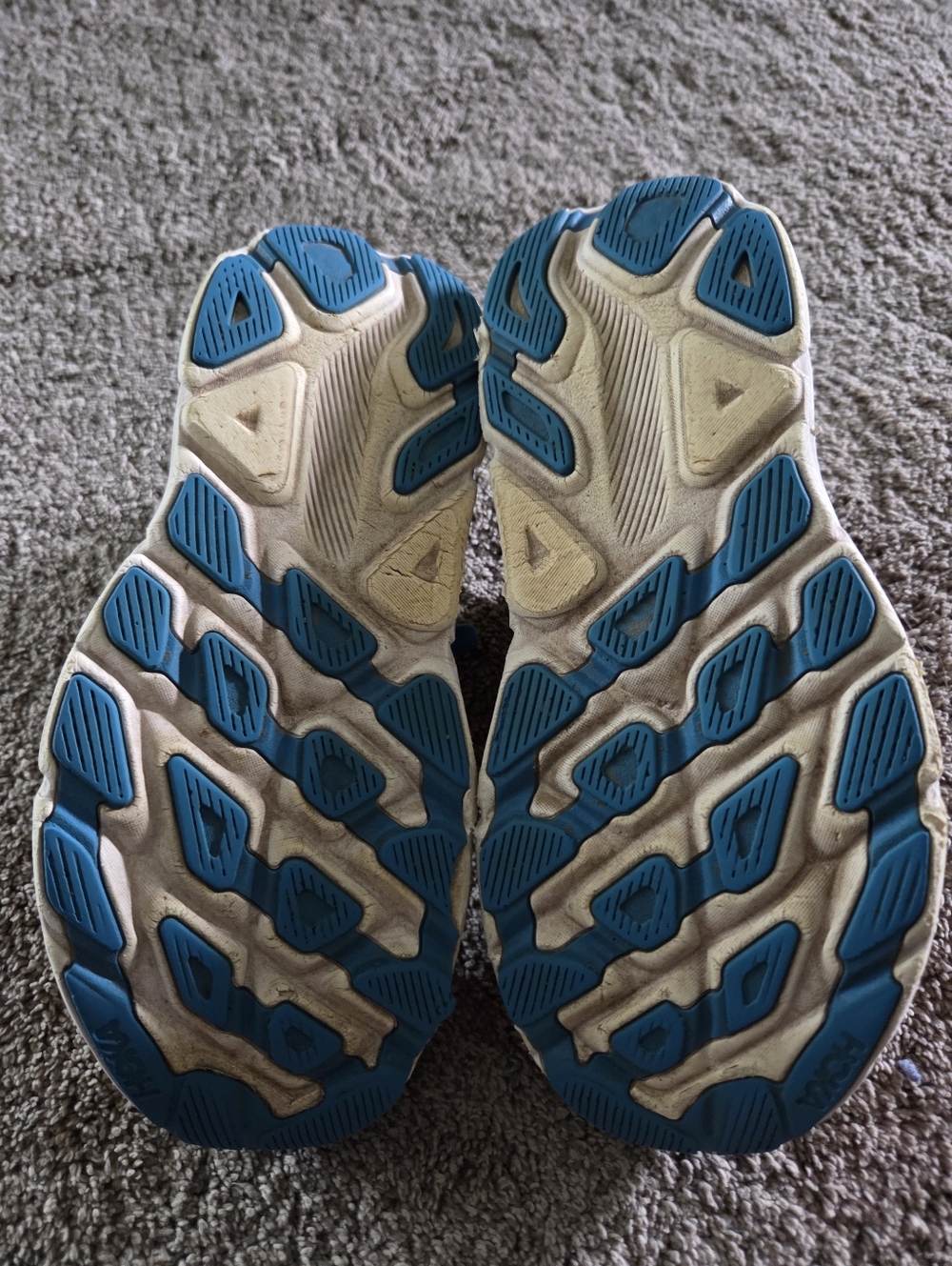 Hoka Kids Lime Green, Bright Blue & Orange Running Sneakers - Picture 5 of 6